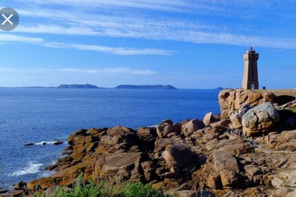 Appartement Plage De Trestraou Perros-Guirec Bagian luar foto